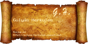 Gulyás Herkules névjegykártya